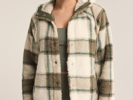 Z Supply: Cross Country Plaid Jacket-Winter Green For Sale