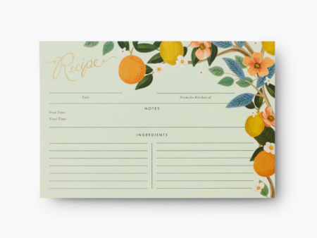 Citrus Grove Recipe Cards Hot on Sale