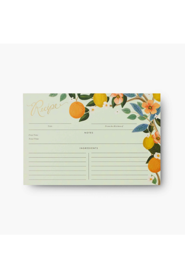 Citrus Grove Recipe Cards Hot on Sale