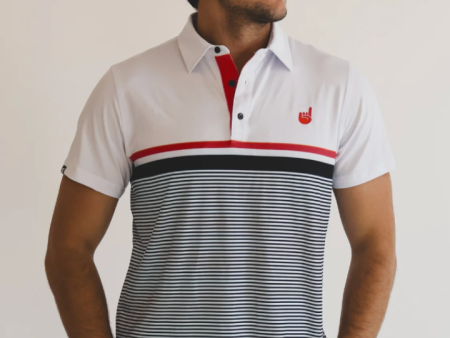 Double Team: Sideline Stripes Polo For Sale