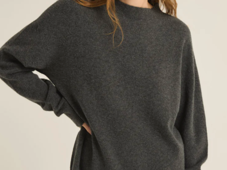 Z Supply: Gia Sweater-Charcoal Heather For Sale