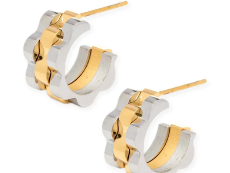 Rolly Baby Hoops-Two Tone Cheap