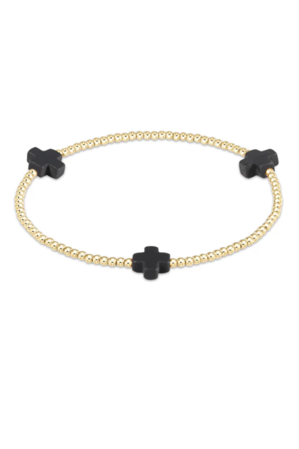 enewton: Signature Cross Gold Bracelet-2mm on Sale