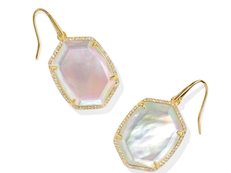 Kendra Scott: Daphne Pave Framed Earring-Gold Sale