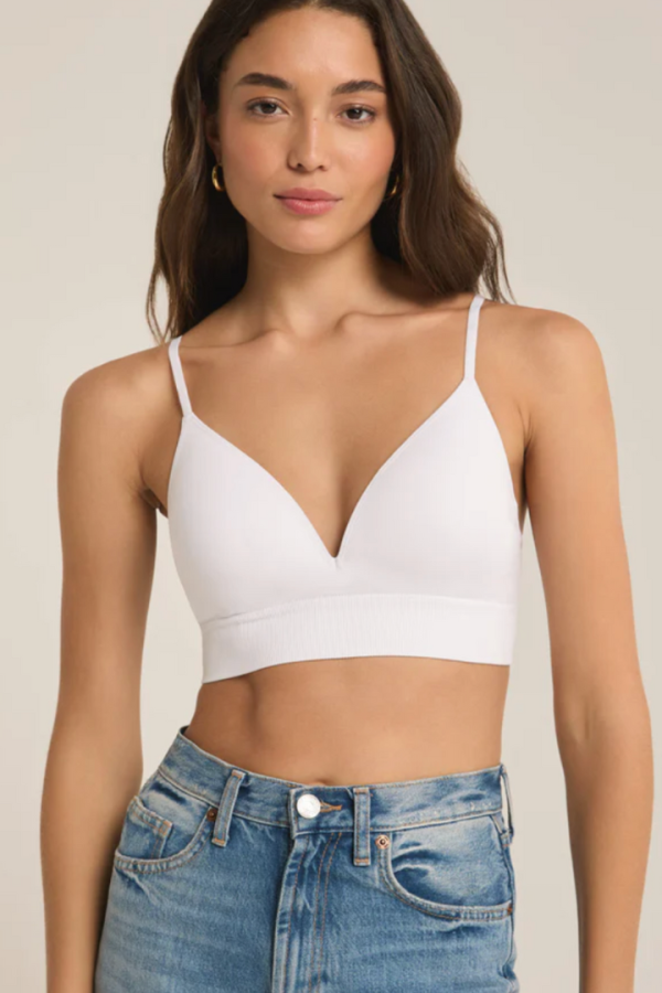 Z Supply: Sophia T-Shirt Bra-White For Sale