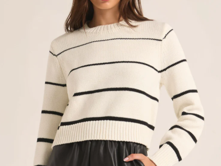 Z Supply: Milan Striped Sweater-Natural Discount