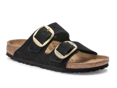 Birkenstock: Arizona Big Buckle-Black Nubuck Leather Online Hot Sale