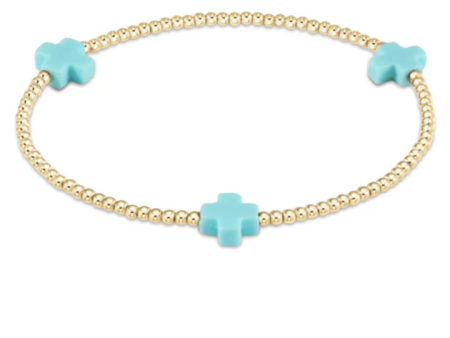 enewton: Signature Cross Gold Bracelet-2mm on Sale