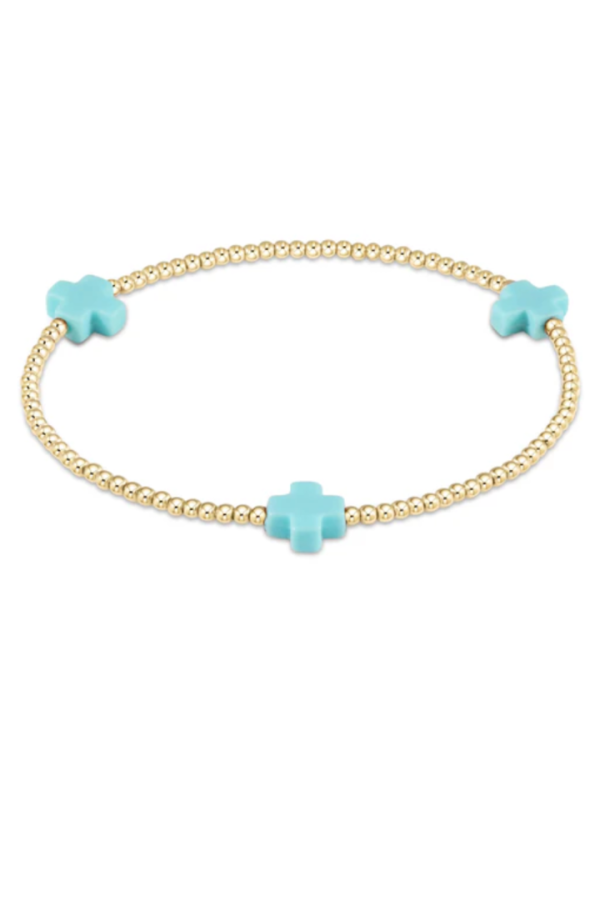 enewton: Signature Cross Gold Bracelet-2mm on Sale