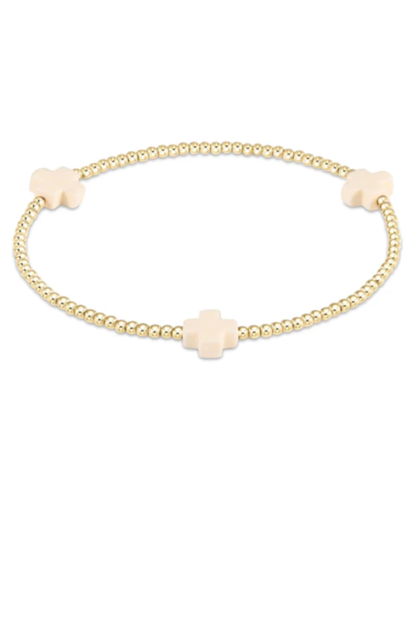 enewton: Signature Cross Gold Bracelet-2mm on Sale