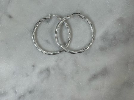 Sterling Large Twisted Hoop For Discount