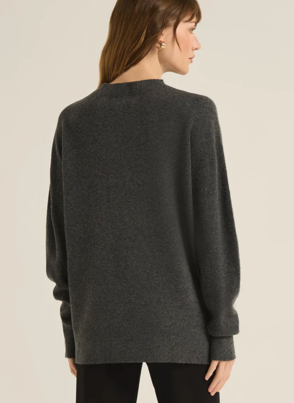 Z Supply: Gia Sweater-Charcoal Heather For Sale