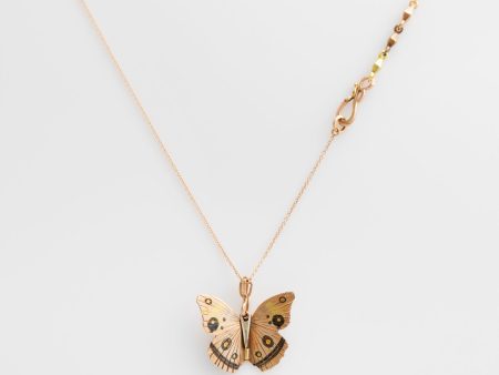 Shakudo Buckeye Necklace - 14K Rose Gold For Sale