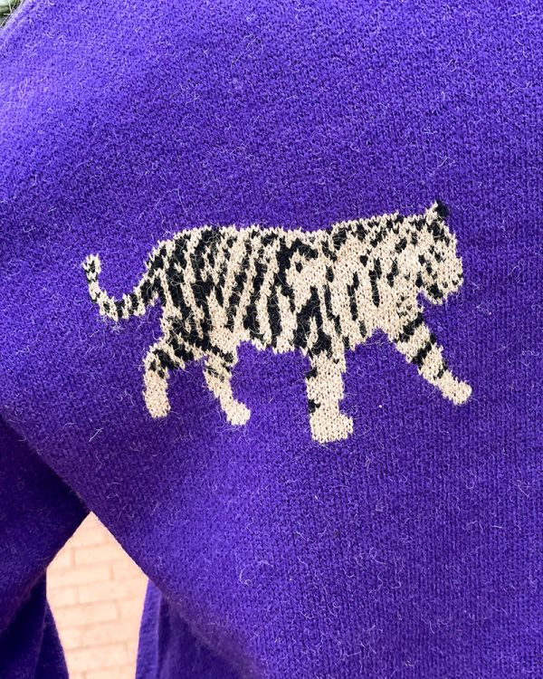 Tiger Walk Sweater -  Purple Online Hot Sale