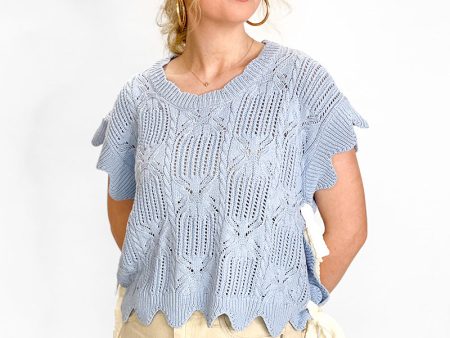 Veronica Sweater Top - Blue For Discount