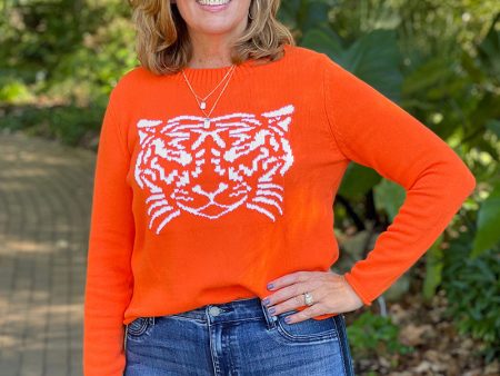 True to the Tigers Sweater - Orange For Cheap