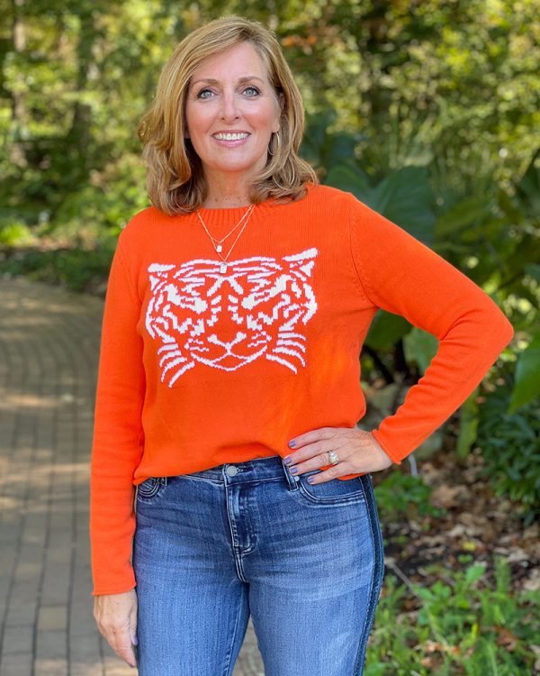 True to the Tigers Sweater - Orange For Cheap