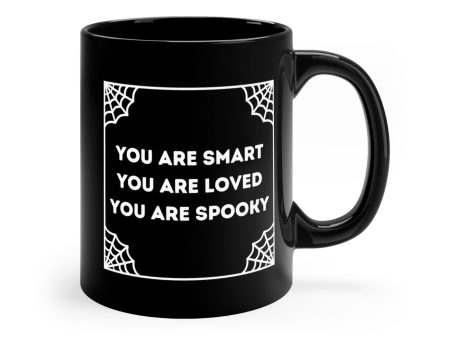 You Are Spooky Spiderweb 11 oz. Black Mug by The Dark Side of Fashion Discount