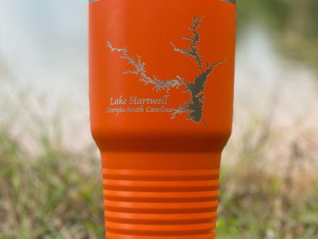 Lake Hartwell Tumbler 30 oz - Orange on Sale