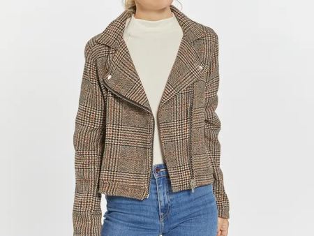 Varden Plaid Moto Jacket For Sale