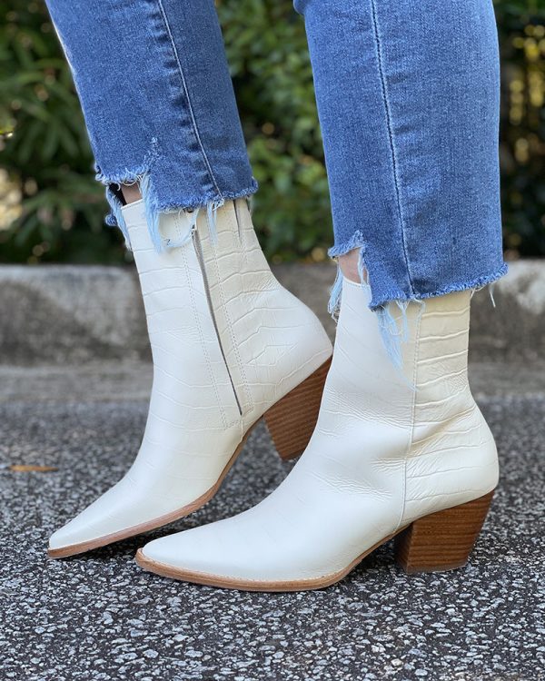 Matisse Caty Ankle Boots - Bone Croc Online Sale