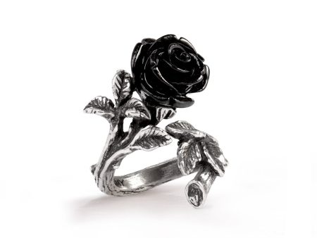 Wild Black Rose Ring by Alchemy Gothic Cheap