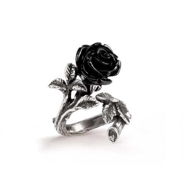 Wild Black Rose Ring by Alchemy Gothic Cheap