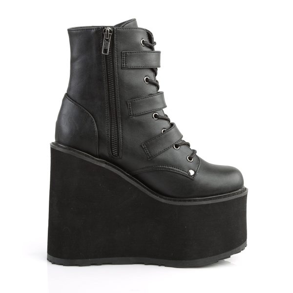 SWING-103 Bat Platform Ankle Boots by Demonia For Discount