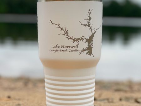 Lake Hartwell Tumbler 30 oz - White on Sale