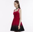 The Knight Gradient Dress - Red Black by Punk Rave For Cheap