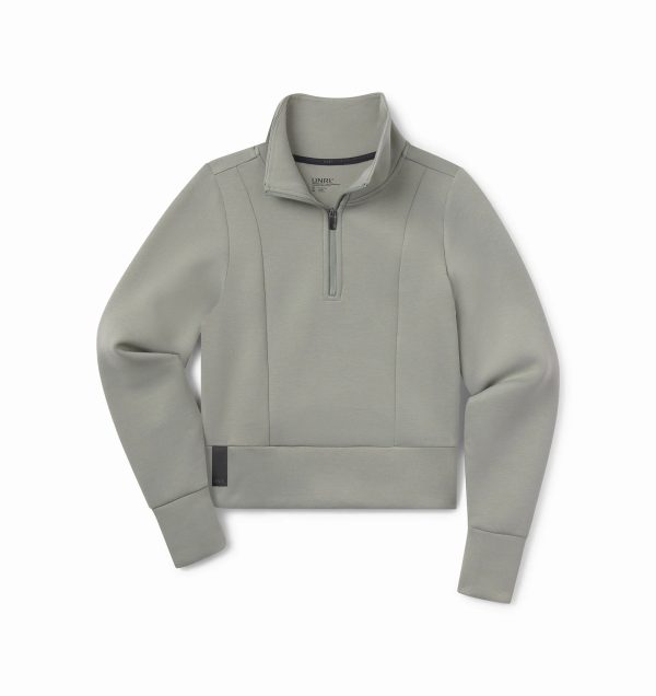 UNRL LuxBreak Half Zip Pullover | Eucalyptus Online Sale