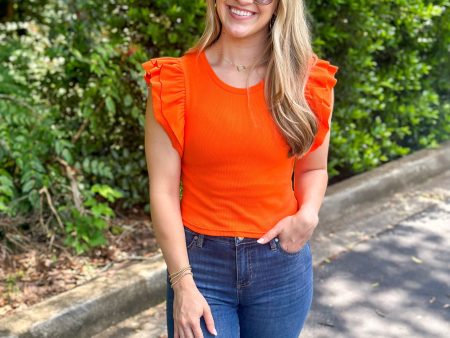 Bethany Top - Orange For Cheap