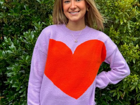 Clemson Love Sweater - Lilac Discount