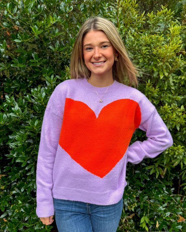 Clemson Love Sweater - Lilac Discount