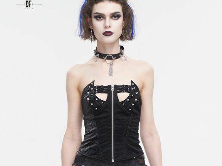 Trish Spiked Gothic Corset Top by Devil Fashion For Sale