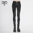 Unsainted Faux Leather Panel Leggings by Devil Fashion Cheap