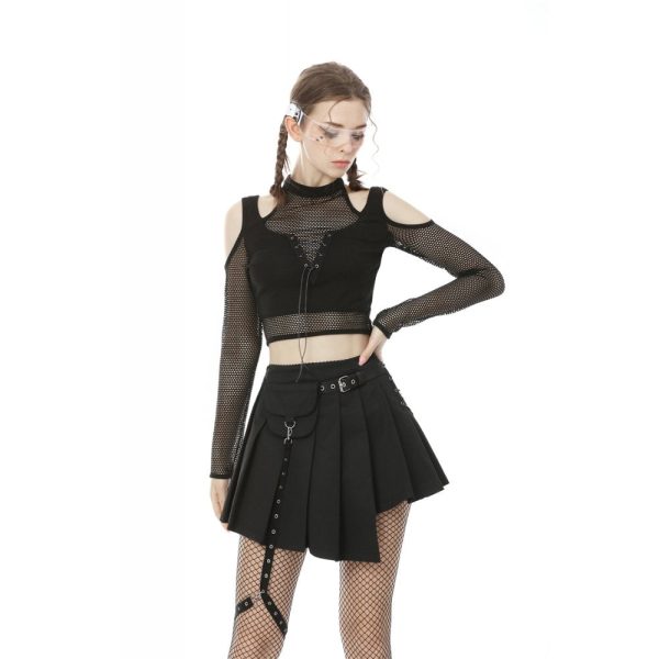 Under My Spell Fishnet Crop Top by Dark In Love Hot on Sale