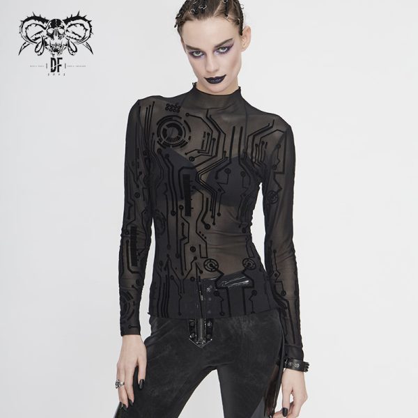 Circuit Mesh Top by Devil Fashion Sale