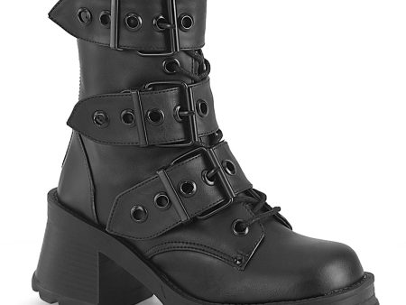 BRATTY-118 Buckle Boots by Demonia on Sale