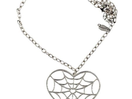 Web Heart Necklace by Kreepsville 666 Hot on Sale