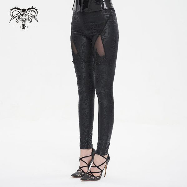 Anastasia Gothic Beaded Leggings by Devil Fashion on Sale