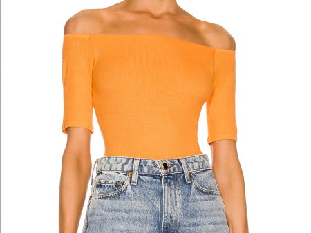 Stretch Silk Off-Shoulder Top Cheap