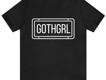 GOTHGRL License Plate Top by The Dark Side of Fashion Hot on Sale