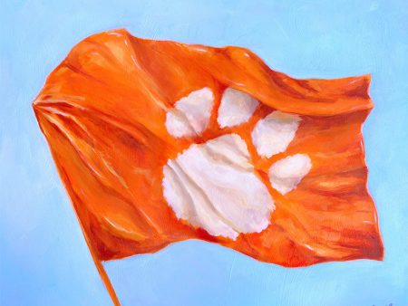 Tiger Flag Print by Cherry Day Art Online Hot Sale