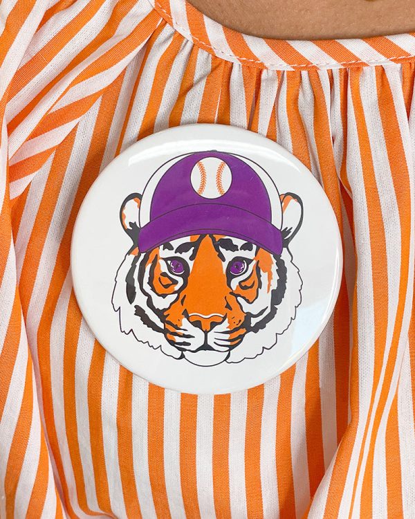 Baseball Tiger Game Day Button Online Hot Sale