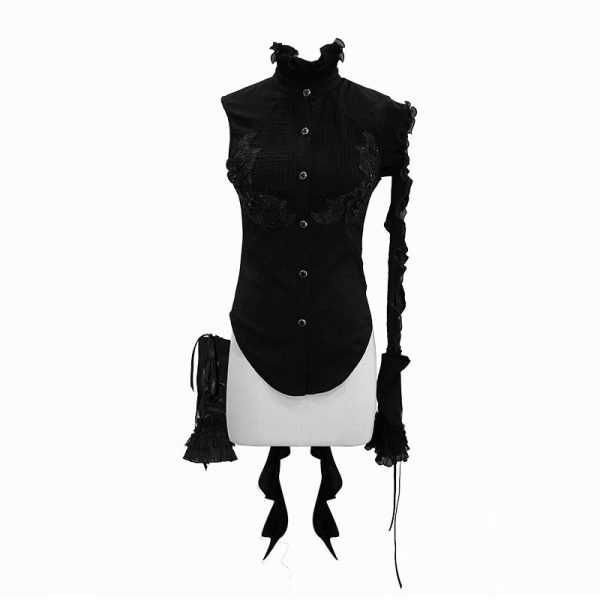 Dark Heart Button Up Vest Top by Devil Fashion For Discount