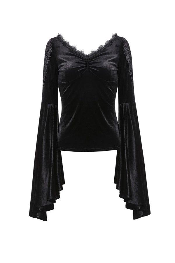 Vicarious Bell Sleeve Top by Dark In Love Online Hot Sale