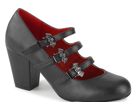 VIVIKA-38 Triple Bat Mary Jane Heels by Demonia on Sale