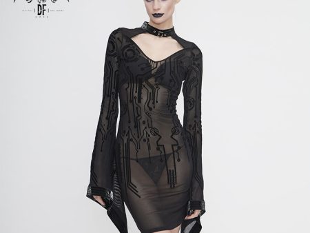 Droid Sheer Dress by Devil Fashion Online Sale