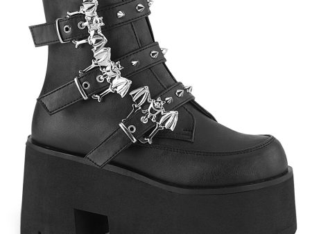 ASHES-55 Bat Buckle Boots by Demonia For Cheap